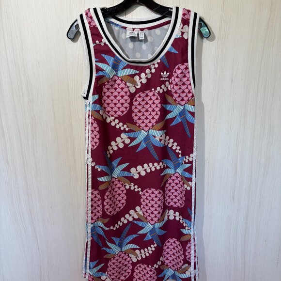 FARM Rio Pink Pineapple and Black Polka Dot Midi Dress, Sz S - Picture 4 of 7